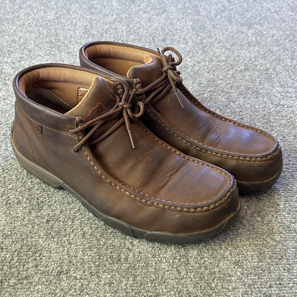 Twisted X Boots Mens Size 8M Brown Leather Chukka Steel Toe Work MDMST01